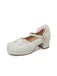 Vintage Spitze Perle Mary Jane Schuhe