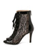 Netz Patchwork Peep Toe Hoher Absatz Sandalen