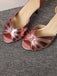 Vintage Solide Peep Toe Hohl Slip-On Hohe Absätze
