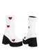 Hollow Herzen Leder Klobige Plateaustiefel