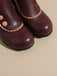 Vintage Kunstfellfutter Chunky Ferse Kurze Stiefel