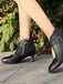 Boots mit Cut-out und Blockabsatz