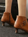 Boots mit Cut-out und Blockabsatz