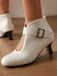 Boots mit Cut-out und Blockabsatz