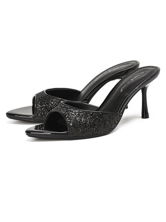 Pumps mit Glitzer und Zehen