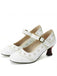 Vintage Brogue Blumen Ausgeschnitten Blockabsatz Schuhe