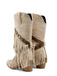 Vintage Denim Western Cowboy Fransen Wadenhoch Stiefel