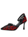 Gothic High Heels mit Blumen und Spitze