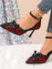 Gothic High Heels mit Blumen und Spitze