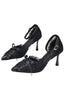 Gothic Pumps aus Blumenspitze mit spitzer Zehenpartie