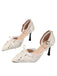 Gothic High Heels mit Blumen und Spitze