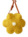 Gelbe Tasche mit Blumen und Handwoven