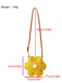 Gelbe Tasche mit Blumen und Handwoven