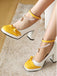 Farbblock-Schuhe mit Perlen und Schleife