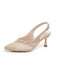 Vintage Slingback-Heels mit Spitze und spitzer Zehenpartie