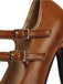 Lederne Mary-Jane Schuhe mit Blockabsatz