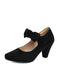 Pumps mit Schleife und Blockabsatz