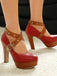 Vintage Pumps mit Farbblock und Mary Jane