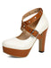 Vintage Pumps mit Farbblock und Mary Jane