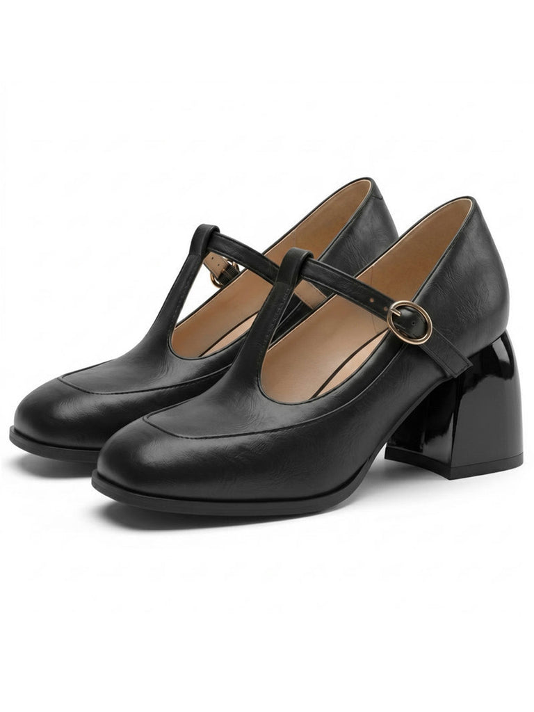 Schuhe mit Mary Jane und T-Riemchen