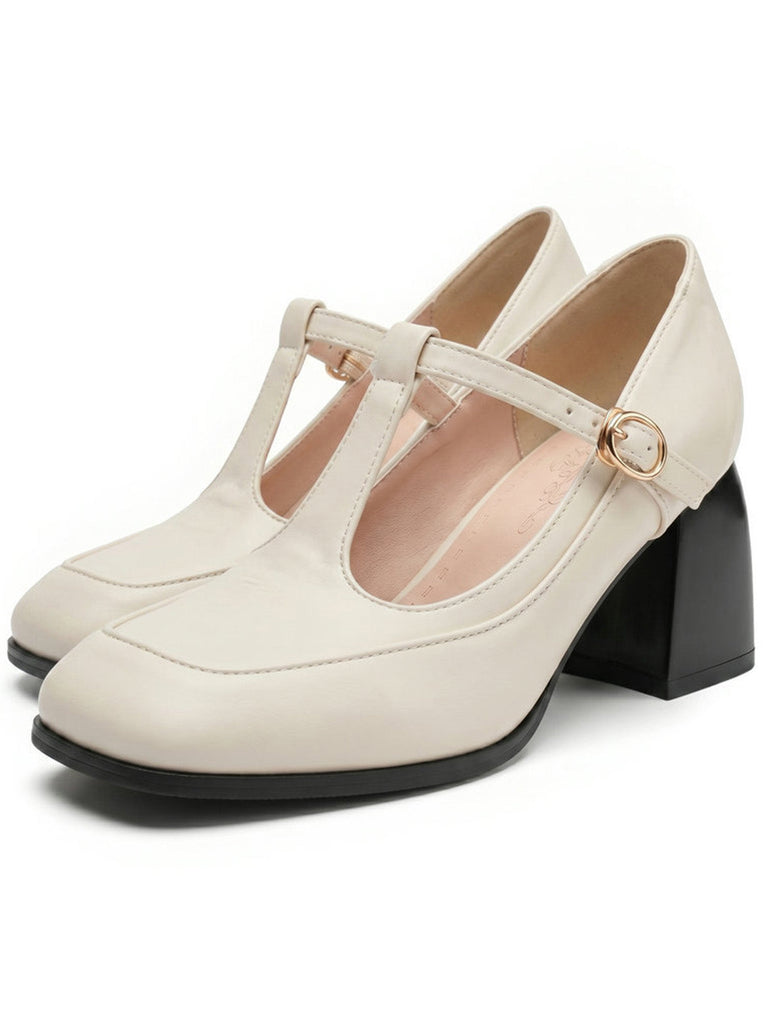 Schuhe mit Mary Jane und T-Riemchen