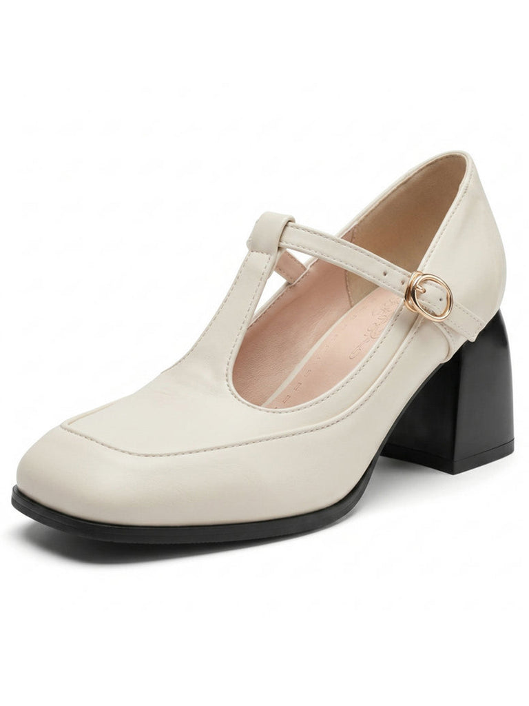 Schuhe mit Mary Jane und T-Riemchen