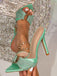 Vintage Sandalen mit Raffung und High Heel