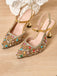 Goldene Pumps mit Glitzer und Strass