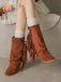 Vintage Boots mit Fransen und Mid