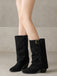 Vintage Boots mit Fransen und Mid