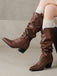 Vintage Boots mit Spitz und Hoch