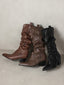 Vintage Western-Stiefel mit spitzer Zehe und Slouchy-Schaft