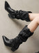 Vintage Boots mit Spitz und Hoch
