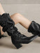 Vintage Boots mit Spitz und Hoch