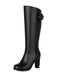 Boots mit Blockabsatz und Schnalle