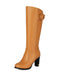 Boots mit Blockabsatz und Schnalle