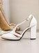 Vintage Pumps mit Blockabsatz und T-Riemchen