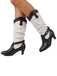 Vintage Western-Boots mit Blockabsatz und zweifarbigem Design