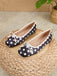 Schwarze & Weiße Ballerina-Schuhe mit Polka-Dots und Schleife