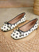 Schwarze & Weiße Ballerina-Schuhe mit Polka-Dots und Schleife
