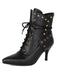 Gothic Stiefel mit Schnürung und goldenen Nieten