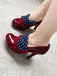 Retro Pumps mit Polka-Dots und Blockabsatz