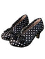 Vintage Pumps mit Polka-Dots und Quasten-Schleife
