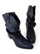Spitze Vintage-Westernstiefeletten mit Nieten und Schnalle