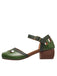 Vintage Spangenschuhe mit Cut-outs und niedrigem Blockabsatz