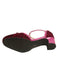 Vintage-T-Riemen-Pumps mit Schleife und Blockabsatz