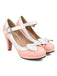 Retro Runder Zeh Bogen High Heels Schuhe