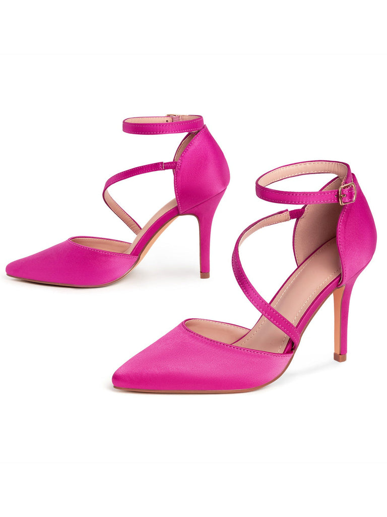 Retro Solide Spitze Stiletto High Heels
