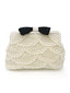 Perlen Bogen Abend Clutch Tasche