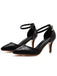 Spitze Leder Stilettoabsatz Schuhe